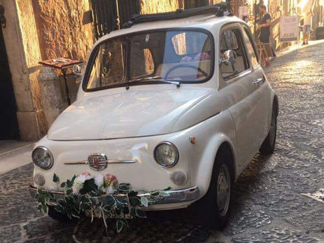 Noleggio auto epoca  matrimonio Caserta Fiat 500