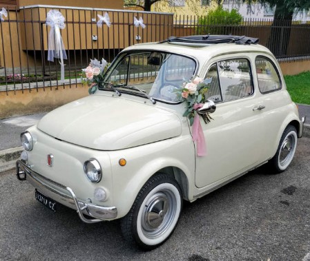 Noleggio Fiat 500 per matrimonio e per cerimonie Bergamo