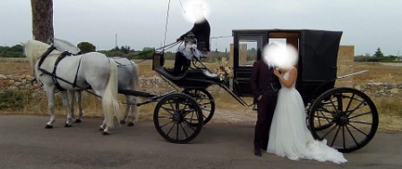 carrozza bianca matrimonio Puglia