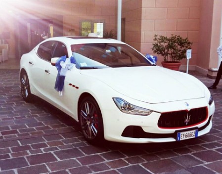 Noleggio Maserati Ghibli matrimonio Genova